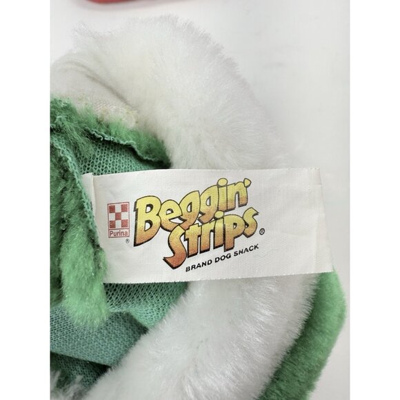 Set Of 2 Vintage Christmas Stockings Purina Beggin Strips Dog Puppy Red Green - Picture 2 of 10